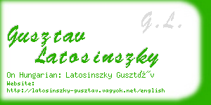 gusztav latosinszky business card